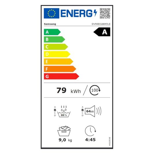 Sèche-linge pompe à chaleur 9 kg SAMSUNG DV90DG684