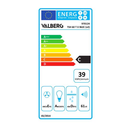 Hotte décorative VALBERG TSH 60 T X 962C