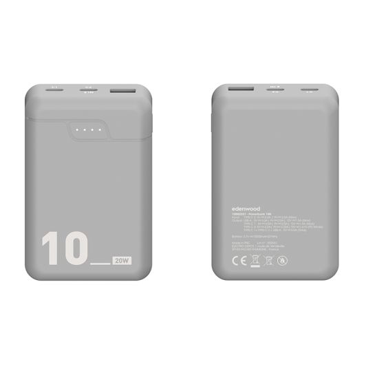 Batterie EDENWOOD 10000 MaH noir externe