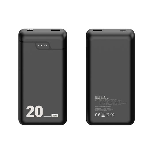 Batterie externe EDENWOOD 20000 MaH NOIRE