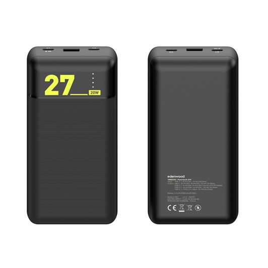 Powerbank EDENWOOD 20000 MaH Zwart