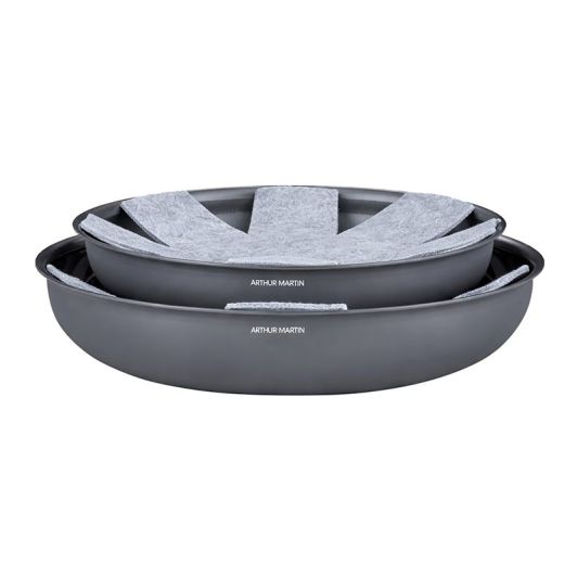 Set ARTHUR MARTIN pannen 24 28 cm keramiek