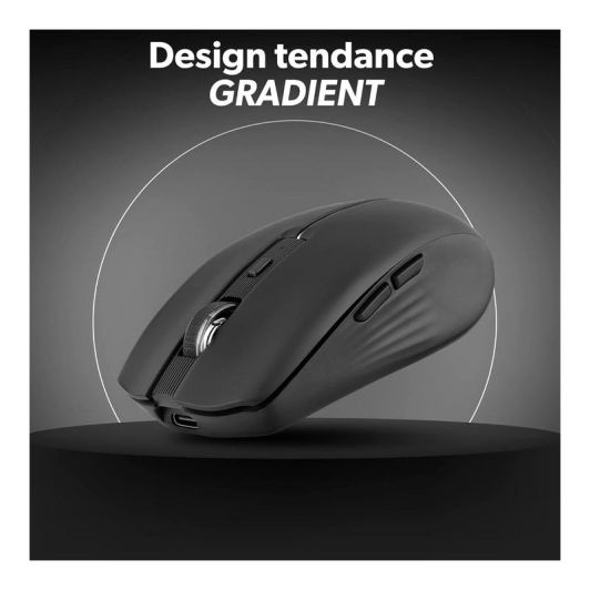 Muis herlaadbaar Bluetooth DUAL CONNECT Zwart - GRADIENT