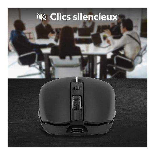 Muis herlaadbaar Bluetooth DUAL CONNECT Zwart - GRADIENT