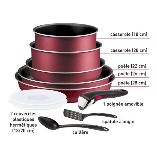 Batterie de cuisine 10 pièces TEFAL simply cook 
