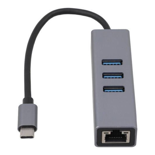 Adaptateur USB-C vers RJ45 + 3x USB-A Edenwood Réseau Gigabit + Hub USB 3.0