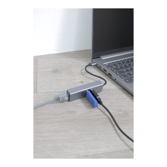 Adaptateur USB-C vers RJ45 + 3x USB-A Edenwood Réseau Gigabit + Hub USB 3.0