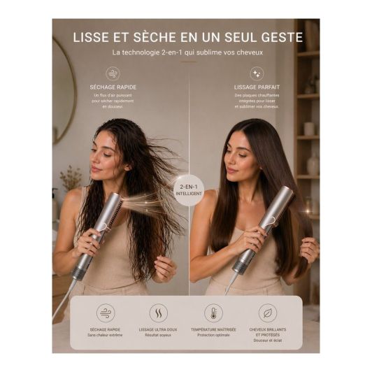 Stijltang SILVER STYLE 2-in-1 drogend LISS'AIR