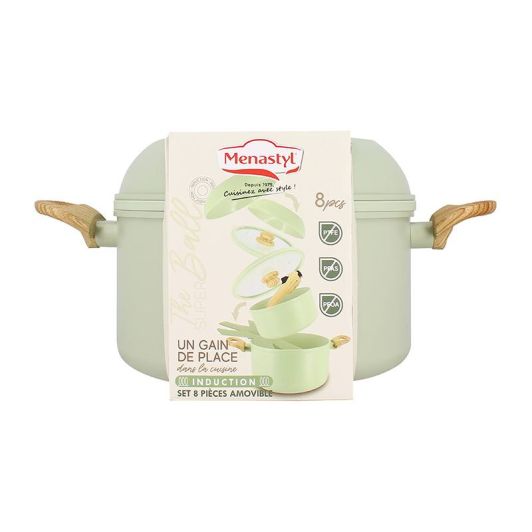Batterie MENASTYL SUPERBALL 8 pièces céladon