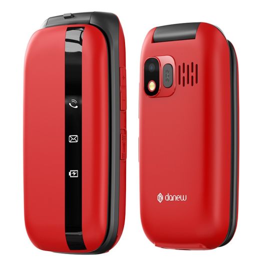 Danew K43 4G Klaptelefoon Rood