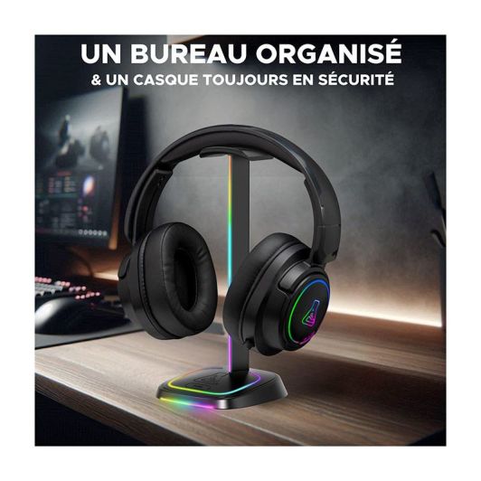 THE G-LAB Kult Stand Neon Gaming Headsethouder - RGB Verlichting - Stabiel