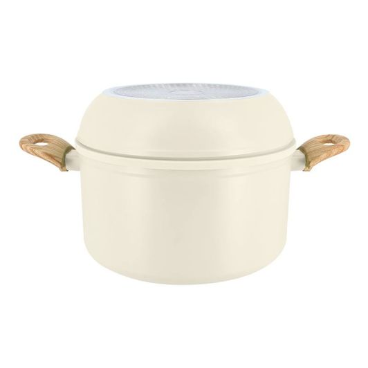 MENASTYL the Superball Pannenset 8-delig - Ecru - Alle Warmtebronnen incl. Inductie