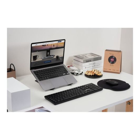 Pack Office BLUESTORK daadloos 4-en-1 – toetsenbord , Muis 1600 DPI & PC-houder