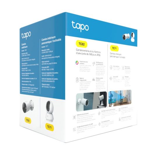 Pack de caméras de surveillance intérieur et extérieur TC82 + TC71