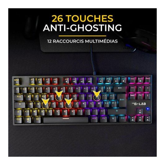 Mechanisch Gaming Toetsenbord THE G-LAB MERCURY Rode Switches
