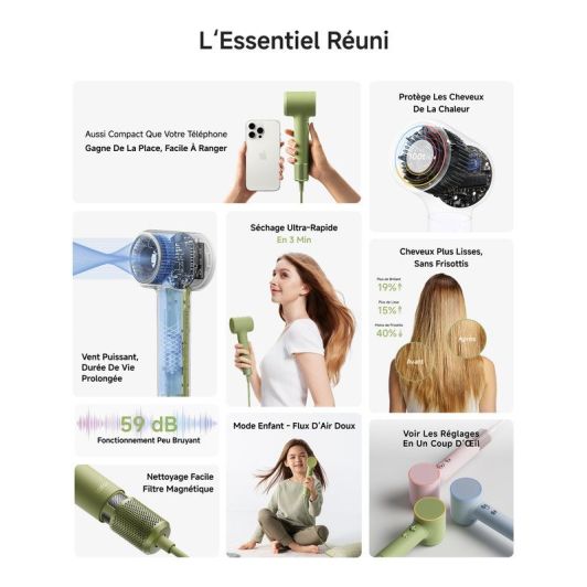 Sèche-cheveux LAIFEN Mini - Jungle Green
