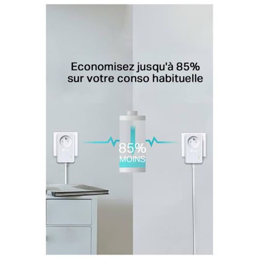 CPL DUO TP-Link AV600 Mbps avec prise intégrée - TL-PA4015PKIT