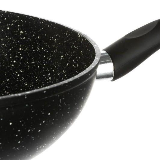 Wok 28cm gesmeed aluminium steeneffect alle kookplaten waarvan inductie