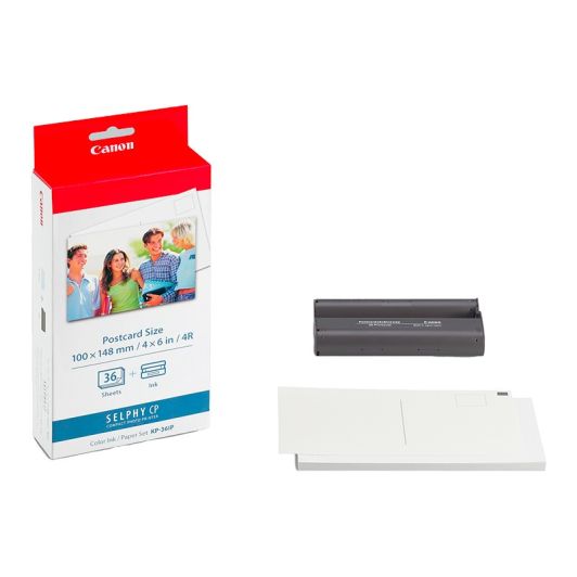 Inktpatroon voor Canon KP36IP-fotoprinter, 36 vellen 10x15 + inkt voor Selphy