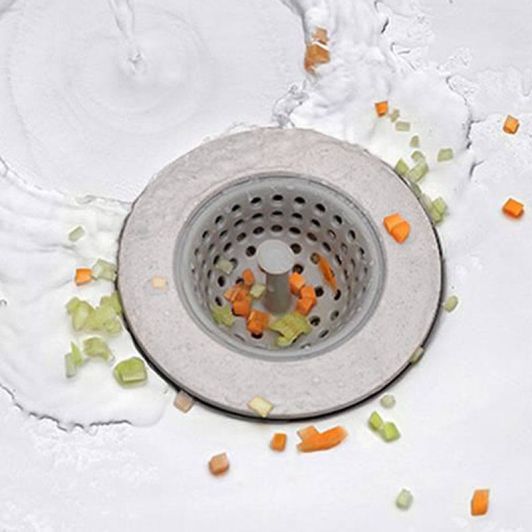 Spoelbak filter silicone & roestvrij staal 6cm