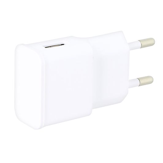 chargeur secteur high one 2.4AA BLANC + CABLE LIGHTNING 1M