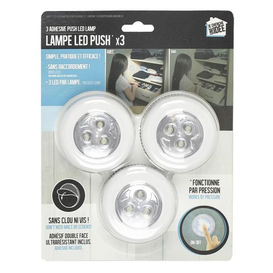 Spotlight Ik ZOEK EEN IDEE Push&Light x 3
