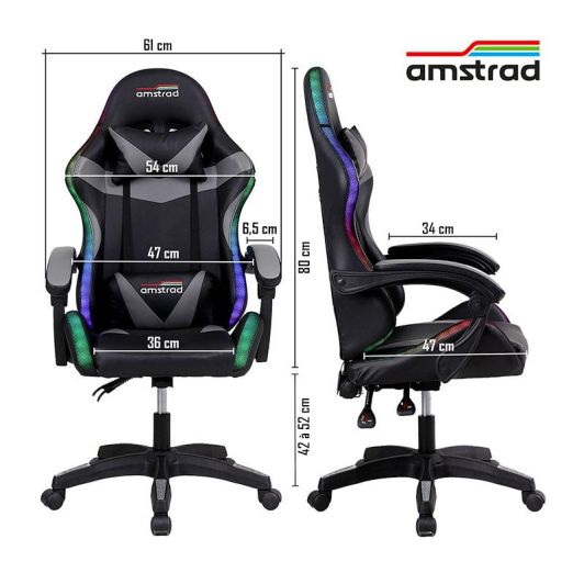 Gaming stoel AMSTRAD LED 900 LED Tiger