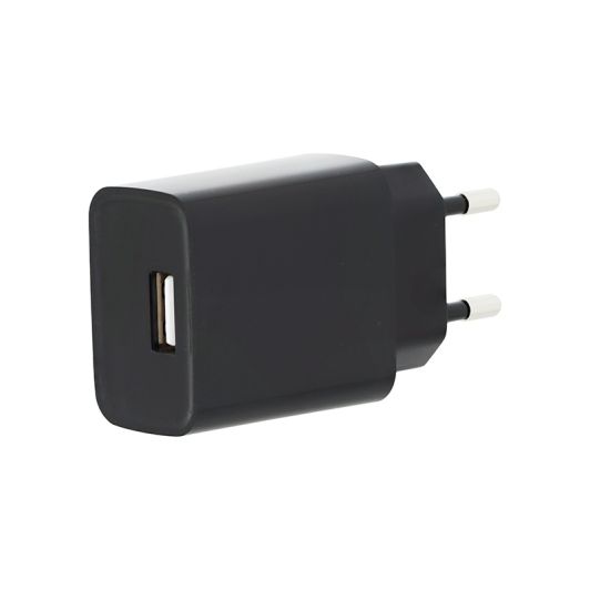 NETSTROOMLADER 2,4A + 1M USB-C-KABEL Zwart